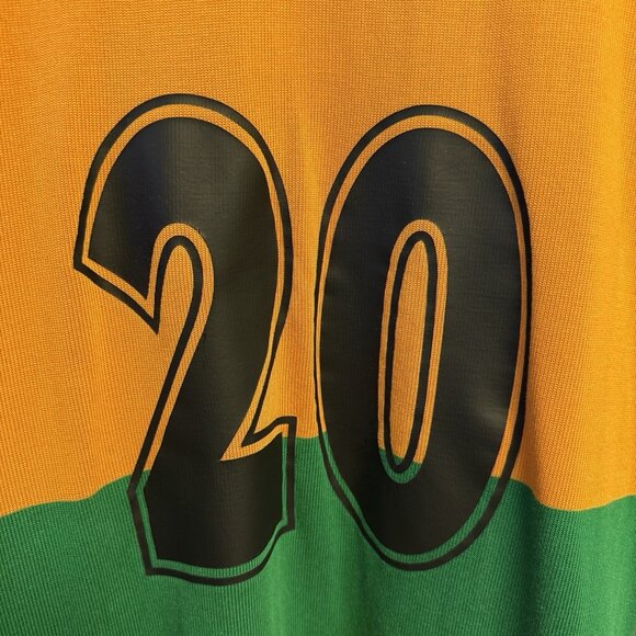 Vintage Marauders Rugby Jersey Shirt Mens Large 23x31 Orange - Picture 9 of 14